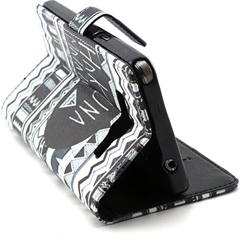 For Galaxy Grand Prime G530H , Joy Chen Ethnic Style Black HAHA PU Leather and TPU [Wallet Magnet] Flip Stand Case Cover For Samsung Galaxy Grand Prime SM-G530H With Card Credit Holder G7+ Screen Protector + Stylus Pen