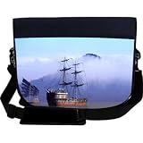 old Voyage Ship NEOPRENE Laptop Sleeve Bag Messenger Bag - Laptop Bag -Notebook Bag - for Macbook Pro, Aspire, Samsung, Acer, ASUS, Dell, HP, Lenovo, Sony, Toshiba Unisex - Ideal Gift for all occassions!