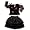 Lipstik - Girls Long Sleeve Floral Skirt Set, Black, Red (Size 6X)