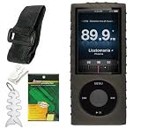Search : TPA- Apple iPod Nano 5th Generation (5G Video) Silicone Gel Skin Case Cover (Smoke) w/ LCD Screen Protector, Adjustable Armband, Belt Clip, Fishbone Keychain