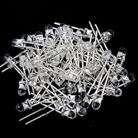 TOMTOP 50 Pcs 3mm White Light Discrete LED Bulb Light Luminous Diode