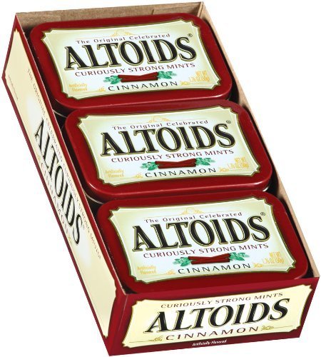 Altoids Curiously Strong Mints, Cinnamon, 1.76-Ounce Tins (Pack of 12)