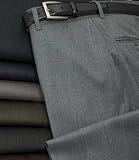 Wool/Cashmere Plain Front Trouser