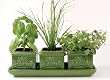 Italian Herb Garden Trio: Indoor Garden Gift Set incl. 3 planters, dip tray, seeds, peat soil pellets.