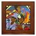 The Jazz Club :: Art Deco Cubist Framed Fine Art Ceramic Tile By Kristen Stein