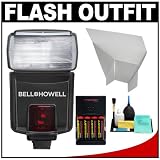 Bell & Howell Z680AF-C Digital Autofocus Power Zoom E-TTL / E-TTL II Flash + Reflector + Batteries + Cleaning Kit for Canon EOS Rebel XT, XTi, XS, XSi, T1i, T2i, 50D, 40D, 7D, 5D MARK II SLR Digital Cameras