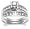 10k White Gold Diamond Bridal Set (3/4 cttw, IJK Color, I3 Clarity), Size 7