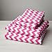 Queen Sheet Set Pink Chevron - Double Brushed Ultra Microfiber Luxury Bedding Set
