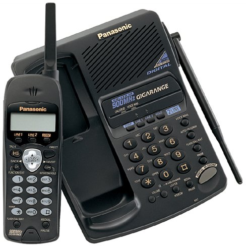 Panasonic KXTC1881B 900MHz DSS 2-Line Cordless Phone with Caller ID & Speakerphone (Black)