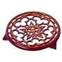 Le Creuset 9-Inch Deluxe Round Trivet, Cherry Red