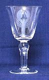 Individually Hand Etched Lobster Water Glass 8" Set / 4