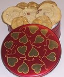 Scotts Cakes Cookie Combos - White Chocolate Macadamia Nut and Almond 1lb. Heart Tin
