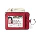 RFID Slim ID Wallet Card Holder - Key Ring Front Pocket Wallet with Coin Zipper