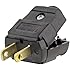 Leviton 101-EP 15-Amp, 125-Volt, Plug, Straight Blade, Residential Grade, Polarized, Non-Grounding, Black
