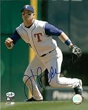 Hank Blalock Signed Texas Rangers Fielding 8x10 Photo