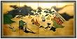 Elegant Asian Art, Home D&eacute;cor Accents, Gifts - 6ft. Wide Heaven Above Gold Leaf Wall Screen Ink & Water Painting - 36" x 72"