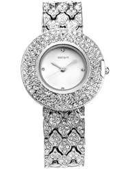 WEIQIN White Dial Crystal Lady Women Girl Bracelet Bangle Quartz Wrist Watch WQI006