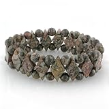Cute Stretchy Leopard Skin Jasper Bracelet