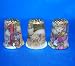 Birchcroft Porcelain China Collectable Thimbles - Set of Three Gold Piggies