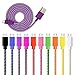 Micro USB Cable, Boxeroo 3.3ft/1m High-Speed Colorful Rugged Nylon Braided Tangle-Free with Stainless Steel Connector for Samsung, HTC, Nokia, Sony, LG, Android and More[10-Pack]