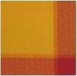 Durable Woven Jacquard 100% Cotton Yellow and Rust Tablecloth 60x60 Inches