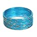 Glass and Metal Turquoise Bangle 