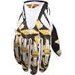 Fly Racing Kinetic Youth Boys Dirt Bike Motorcycle Gloves - White/Gold