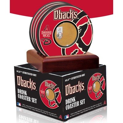Arizona Diamondbacks Coasters with Game Used Dirt (Set of 4)