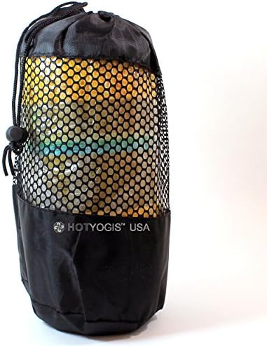HotYogis ® Pro Series Yellow Yoga Towel - with Free Carrying Bag - 24" x 72" (61 x 183 cm) Durable &amp; Super Absorbent with Anti-Skip Dots