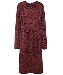 Long Sleeves Vintage Wool  Dress With a Sash 