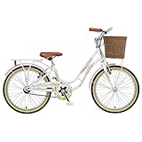 Viking Women's Crystal 20 Inch Wheel Heritage Bike - Pearl White, 11 Inch