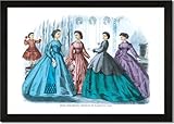 IMAGE OF Framed Art Poster 20x30, Mme. Demorest's Mirror of Fashions, 1840 #5