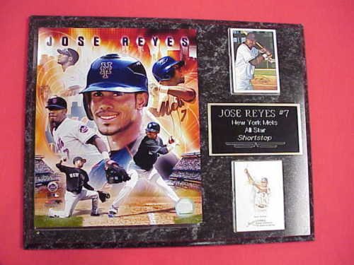 Mets Jose Reyes 2 Card Collector Plaque