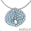 Koesia! Made in Italy Beautiful Hand-Made Necklace 3.00ctw Topaz Made of 18K Gold