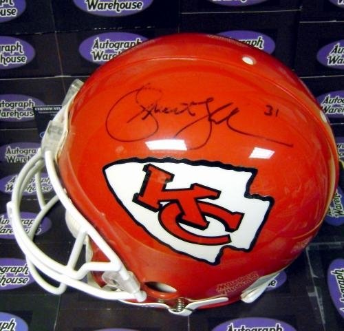 Priest Holmes Autographed/Hand Signed Football Helmet (Kansas City Chiefs)