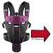 Baby Bjorn 096053US Miracle Baby Carrier with LED Safety Reflector Light - Black Purple Cotton Mix