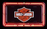 Christmas Saving - Harley Davidson Neon License Plate Clock