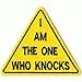I Am The One Who Knocks Warning Sign Embroidered Iron on Patch