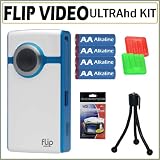 Pocket Video Camera Flip UltraHD Video Camera   Blue, 4 GB, 1 Hour  NEWEST MODEL + Accessory Kit