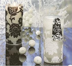 Deco Glow Velvet on Tall Frosted Glass White