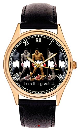 MUHAMMAD ALI CASSISUS CLAY "I AM THE GREATEST" WARHOLESQUE ART 40 mm COLLECTIBLE WRIST WATCH