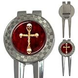 Limited Edition Nero Corvo 3-in-1 Golf Divot & Ball Marker Tool Skull Cross