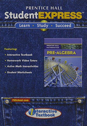 prentice hall math pre algebra student express cd rom 2007c