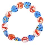 Blue Heart Millefiori Murano Glass Bracelets