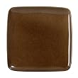 Retro Coffee-Colored Square Salad Plates - Set of 6