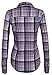 Women's Classic Collar Button Down Long Sleeve Lightweight Cotton Plaid Shirt