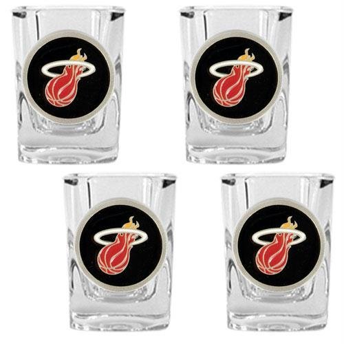 NBA Miami Heat Four Piece Square Shot Glass Set