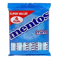 Mentos Mint Candy, 6-Roll Packages (Pack of 12)