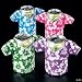 Hawaiian Flower Print Foam Beer Bottle Coolers (1 Dz) Koozie Insulators