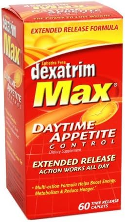 Dexatrim Max Daytime Appetite Control, Time Release Caplets - 60 each, 2 Pack
